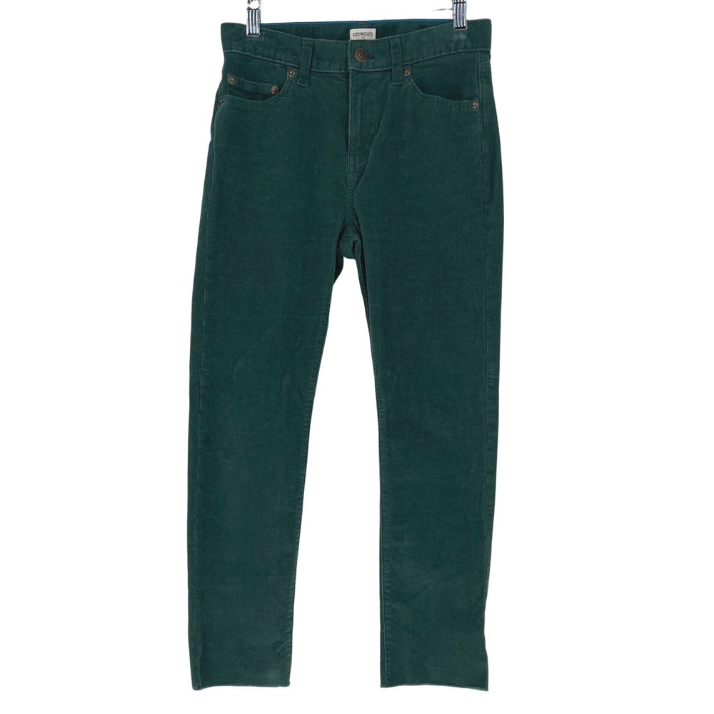 Crewcuts Green Corduroy Pants‎ Boys Size 12 Stretch Adjustable Waist EUC